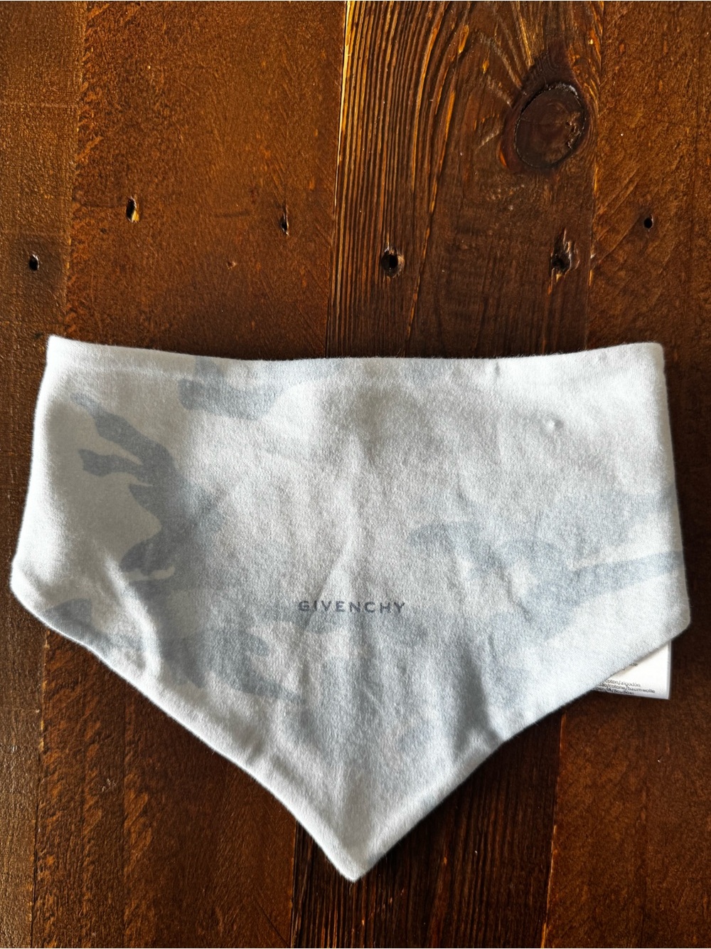 Givenchy Baby Blue/White Camouflage Bandana Bib - Sz 6months